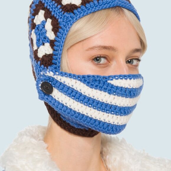Crochet style balaclava with removable face mask - Picture 2 of 13